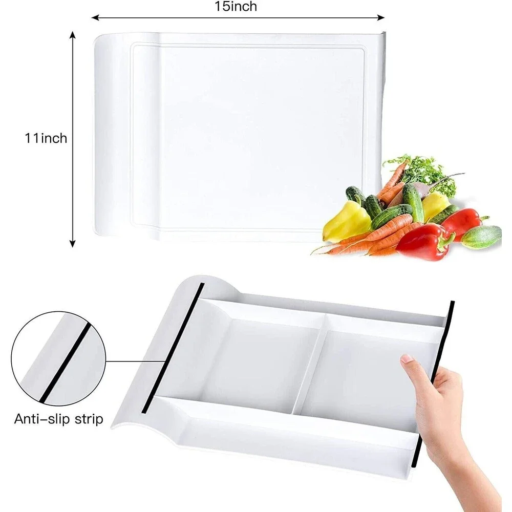 Smart Cutting Board For Kitchen w/Groove, Convenient & Durable, Easy to Clean